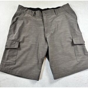 Surf Style Shorts Mens 34x10 Surf Beach Hybrid Taupe Heather
